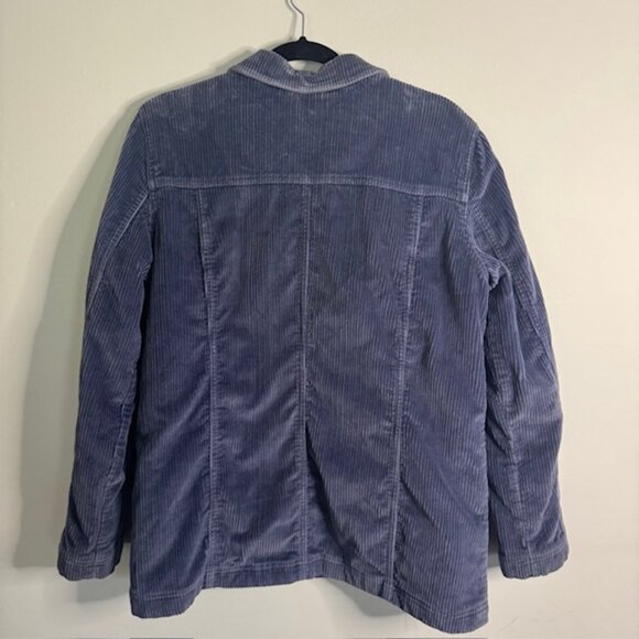 Vintage L.L. Bean Women's Chore Coat Blue Corduroy Size Medium - Picture 2 of 7